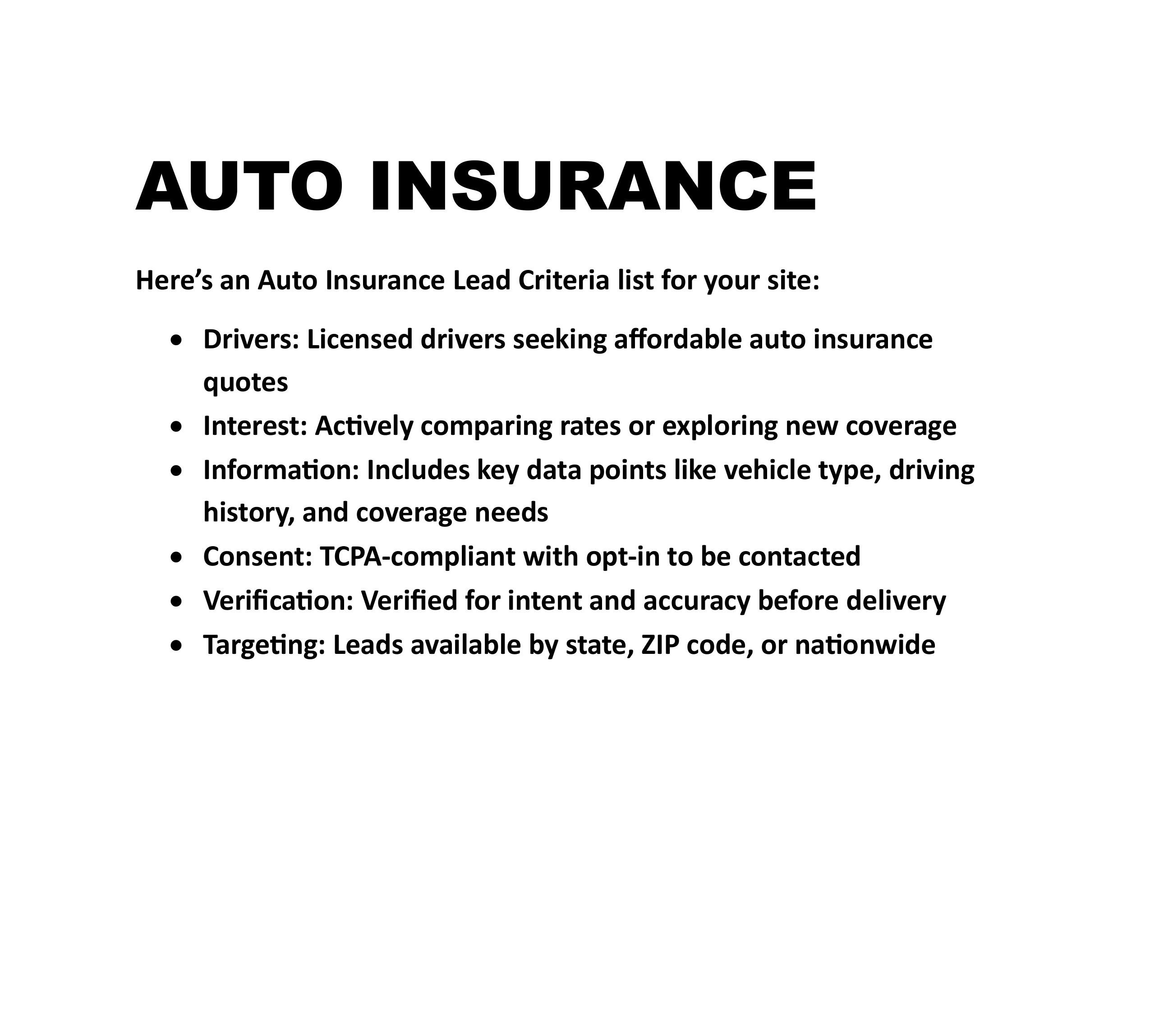 AUTO INSURANCE